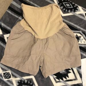 Maternity Khaki Shorts - NWOT- Small